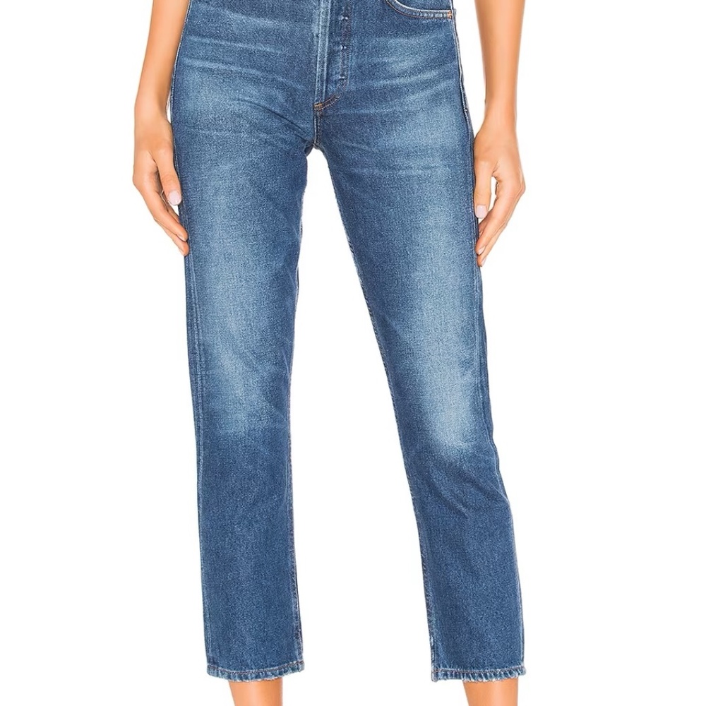 CITIZENS OF HUMANITY Charlotte Crop High Rise Straight Jeans (SIZE 32)